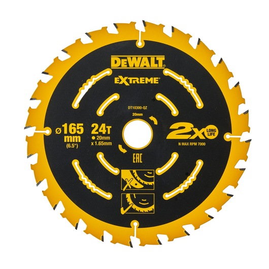 Circular Saw Blade EXT Corded 165 x 20mm 24T