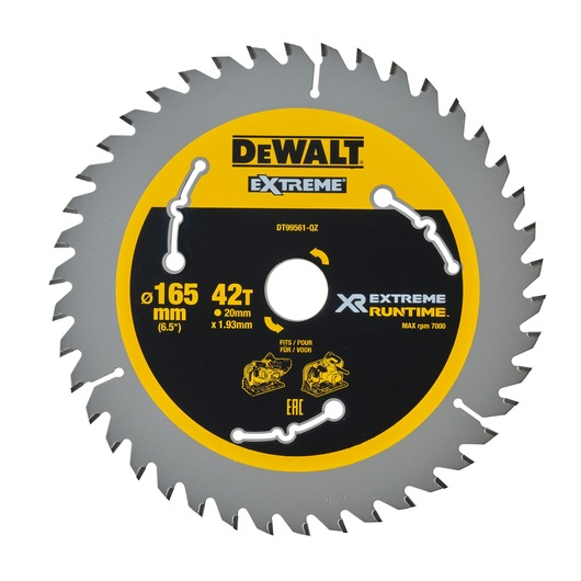 XR EXTREME Runtime Circular Saw Blade 165mm Bore 20mm 42T