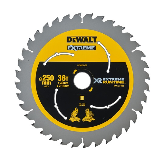 EXTREME Runtime Circular Saw Blade 250mm Bore 30mm 36T