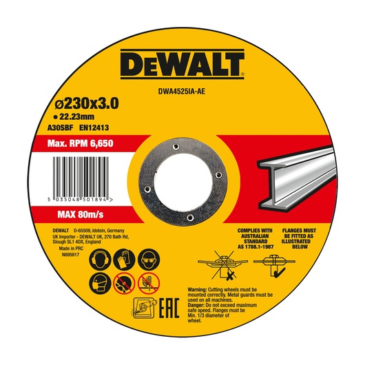 Stainless Steel Cutting Wheel 230 x 3 x 22.23mm Type 41